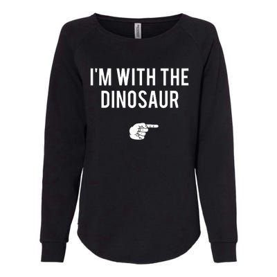 IM With Dinosaur Halloween Costume Party Matching Dinosaur Womens California Wash Sweatshirt