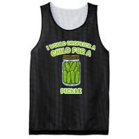 I Would Dropkick A Child For A Pickle Mesh Reversible Basketball Jersey Tank