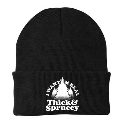 I Want Em Real Thick And Sprucey Funny Christmas Beanie