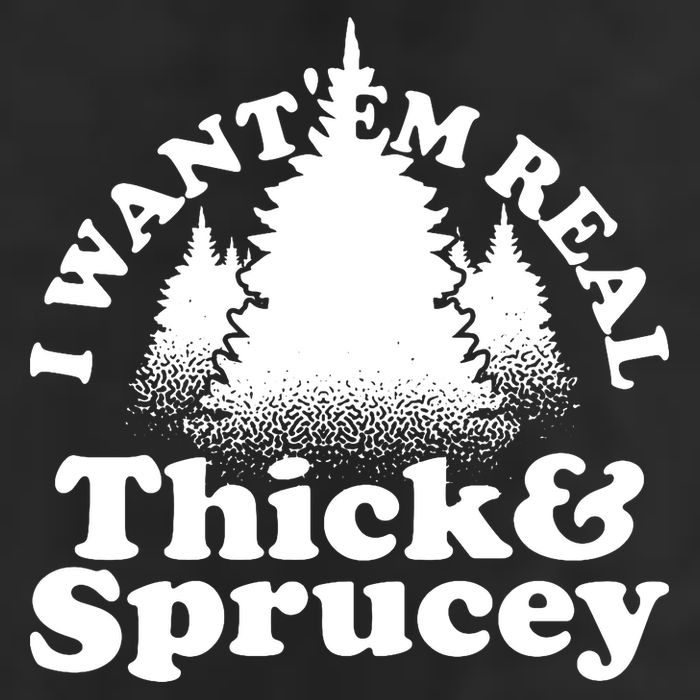 I Want Em Real Thick And Sprucey Funny Christmas Golf Towel