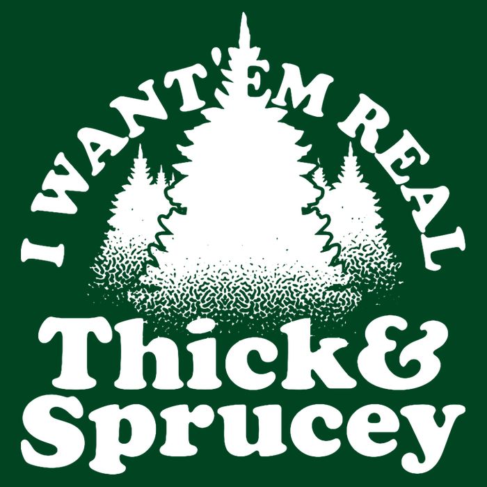 I Want Em Real Thick And Sprucey Funny Christmas Cooling Performance Long Sleeve Crew