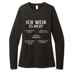 Ich Weiss Es Nicht Funny German Student German Speakers Womens CVC Long Sleeve Shirt