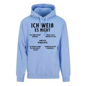 Ich Weiss Es Nicht Funny German Student German Speakers Unisex Surf Hoodie