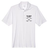 Ich Weiss Es Nicht Funny German Student German Speakers Men's Origin Performance Pique Polo