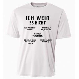 Ich Weiss Es Nicht Funny German Student German Speakers Cooling Performance Crew T-Shirt