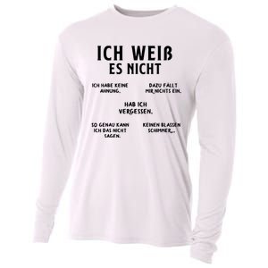 Ich Weiss Es Nicht Funny German Student German Speakers Cooling Performance Long Sleeve Crew