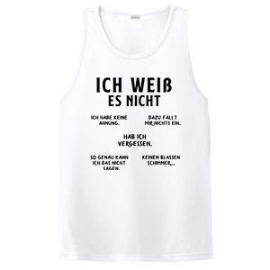 Ich Weiss Es Nicht Funny German Student German Speakers PosiCharge Competitor Tank