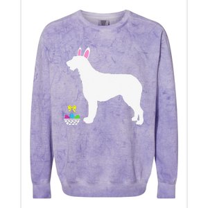 Irish Wolfhound Easter Bunny Dog Silhouette Colorblast Crewneck Sweatshirt