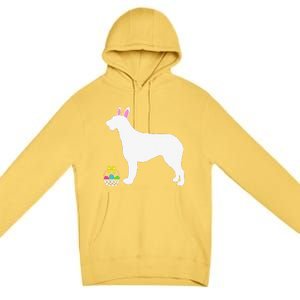 Irish Wolfhound Easter Bunny Dog Silhouette Premium Pullover Hoodie