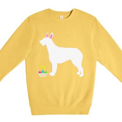 Irish Wolfhound Easter Bunny Dog Silhouette Premium Crewneck Sweatshirt