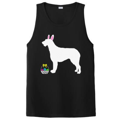 Irish Wolfhound Easter Bunny Dog Silhouette PosiCharge Competitor Tank