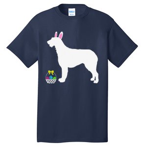 Irish Wolfhound Easter Bunny Dog Silhouette Tall T-Shirt