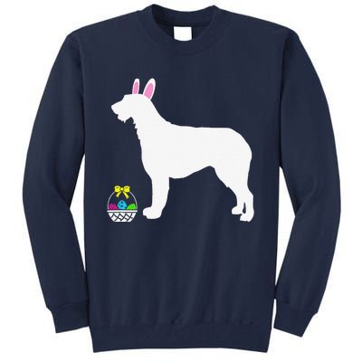 Irish Wolfhound Easter Bunny Dog Silhouette Tall Sweatshirt