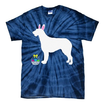 Irish Wolfhound Easter Bunny Dog Silhouette Tie-Dye T-Shirt