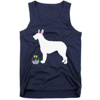 Irish Wolfhound Easter Bunny Dog Silhouette Tank Top