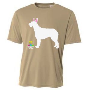 Irish Wolfhound Easter Bunny Dog Silhouette Cooling Performance Crew T-Shirt