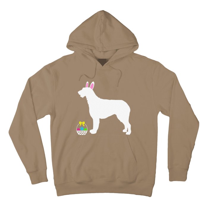 Irish Wolfhound Easter Bunny Dog Silhouette Hoodie