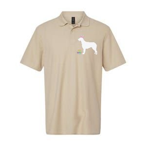 Irish Wolfhound Easter Bunny Dog Silhouette Softstyle Adult Sport Polo