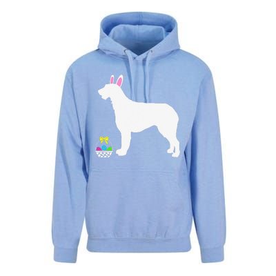 Irish Wolfhound Easter Bunny Dog Silhouette Unisex Surf Hoodie