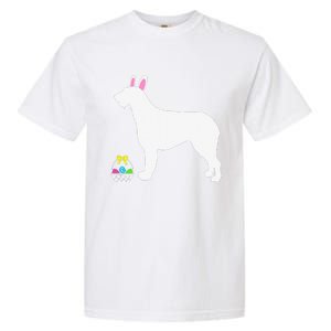 Irish Wolfhound Easter Bunny Dog Silhouette Garment-Dyed Heavyweight T-Shirt