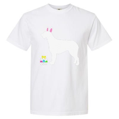 Irish Wolfhound Easter Bunny Dog Silhouette Garment-Dyed Heavyweight T-Shirt