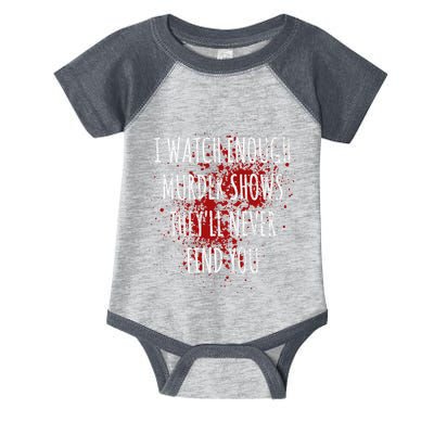 I Watch Enough Murder Shows TheyLl Never Find You Infant Baby Jersey Bodysuit