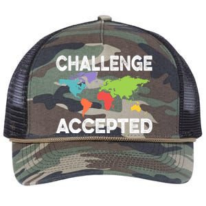 International World Flags Flags World Map Retro Rope Trucker Hat Cap