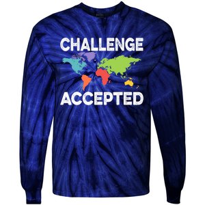 International World Flags Flags World Map Tie-Dye Long Sleeve Shirt