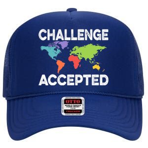 International World Flags Flags World Map High Crown Mesh Back Trucker Hat