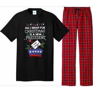 I Want For Christmas Is A New President Funny Antitrump Gift Pajama Set