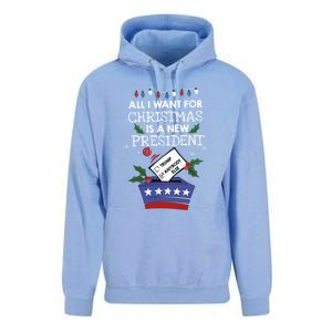 I Want For Christmas Is A New President Funny Antitrump Gift Unisex Surf Hoodie