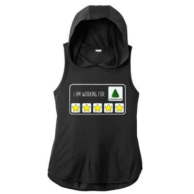 IM Working For Christmas Break 5 Stars Christmas Teacher Ladies PosiCharge Tri-Blend Wicking Draft Hoodie Tank