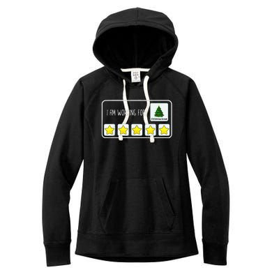 IM Working For Christmas Break 5 Stars Christmas Teacher Women's Fleece Hoodie