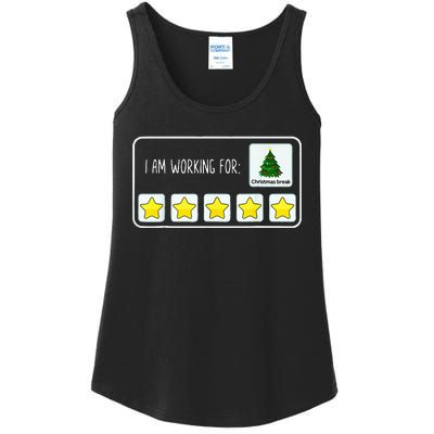 IM Working For Christmas Break 5 Stars Christmas Teacher Ladies Essential Tank