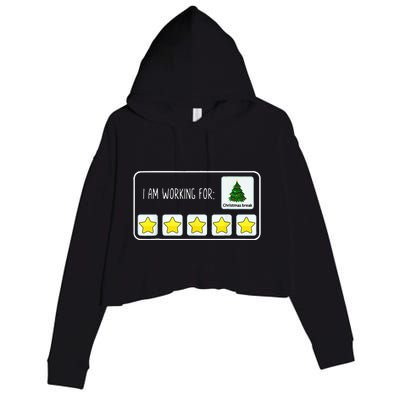 IM Working For Christmas Break 5 Stars Christmas Teacher Crop Fleece Hoodie