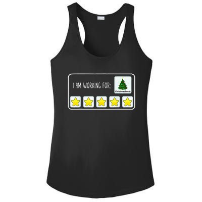 IM Working For Christmas Break 5 Stars Christmas Teacher Ladies PosiCharge Competitor Racerback Tank