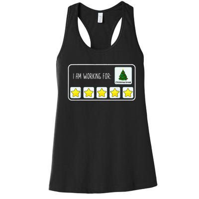 IM Working For Christmas Break 5 Stars Christmas Teacher Women's Racerback Tank