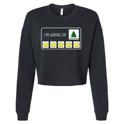 IM Working For Christmas Break 5 Stars Christmas Teacher Cropped Pullover Crew