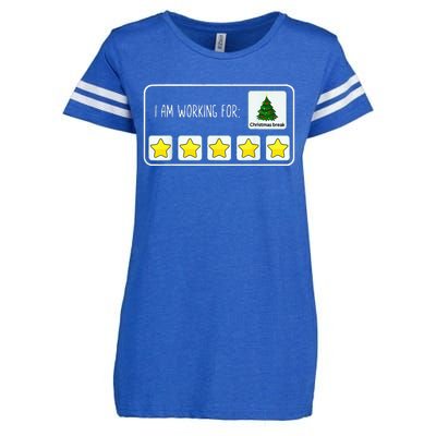 IM Working For Christmas Break 5 Stars Christmas Teacher Enza Ladies Jersey Football T-Shirt