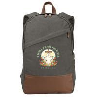 I Will Fear No Evil - Psalm 23 Cotton Canvas Backpack