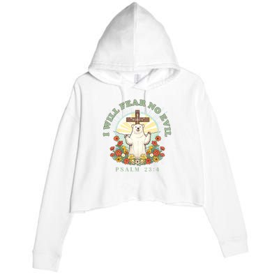 I Will Fear No Evil - Psalm 23 Crop Fleece Hoodie