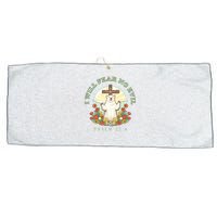 I Will Fear No Evil - Psalm 23 Large Microfiber Waffle Golf Towel