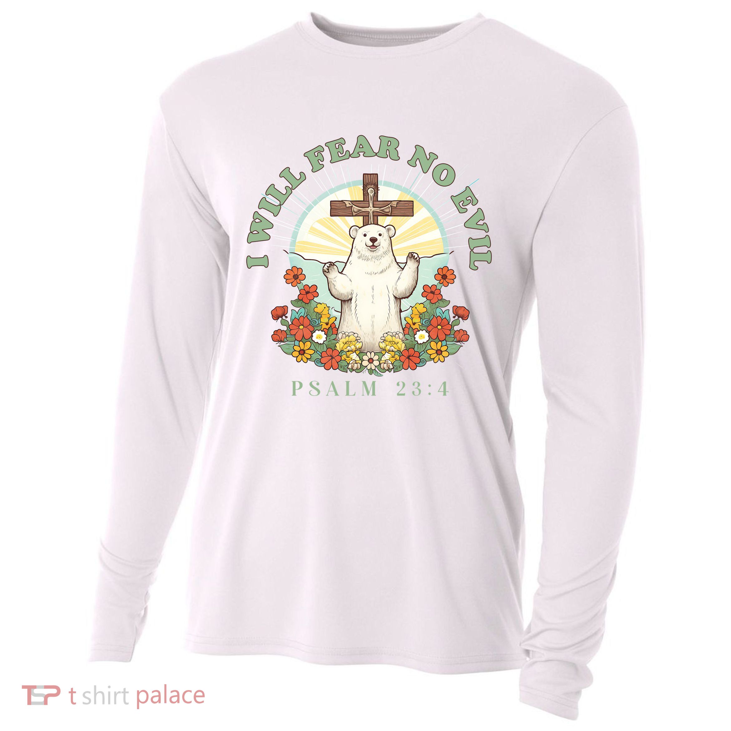 I Will Fear No Evil - Psalm 23 Cooling Performance Long Sleeve Crew