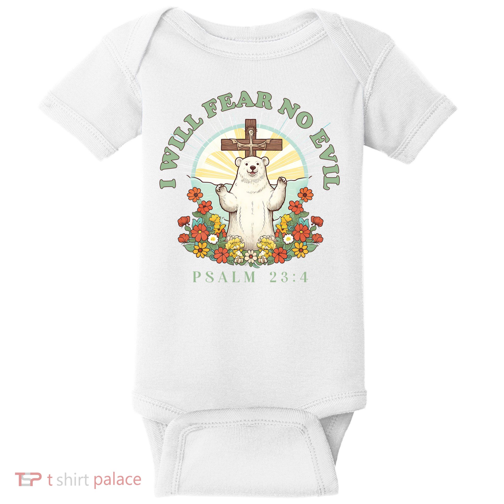 I Will Fear No Evil - Psalm 23 Baby Bodysuit