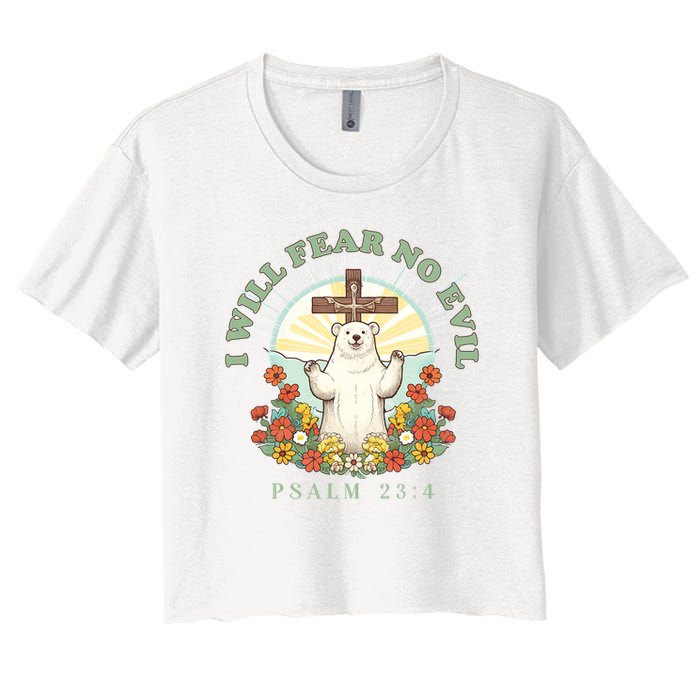 I Will Fear No Evil - Psalm 23 Crop Top