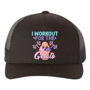 I Workout For The Gelato Funny Workout Fitness Yupoong Adult 5-Panel Trucker Hat