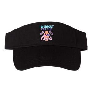 I Workout For The Gelato Funny Workout Fitness Valucap Bio-Washed Visor