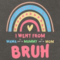 I Went From Mama To Mommy To Mom Bruh Rainbow Cotton Canvas Backpack