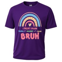 I Went From Mama To Mommy To Mom Bruh Rainbow Cooling Performance Crew T-Shirt