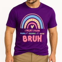 I Went From Mama To Mommy To Mom Bruh Rainbow Cooling Performance Crew T-Shirt